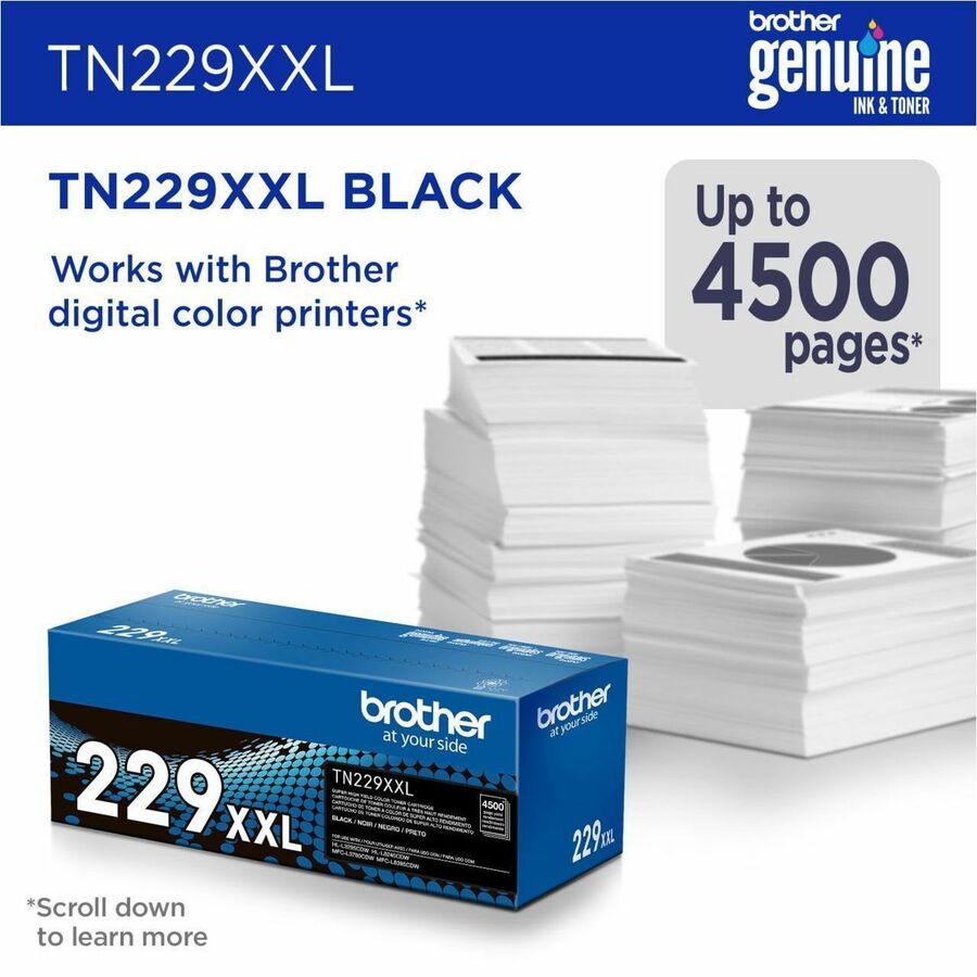 Brother Original Super High Yield Laser Toner Cartridge - Black - 1 Each TN229XXLBK