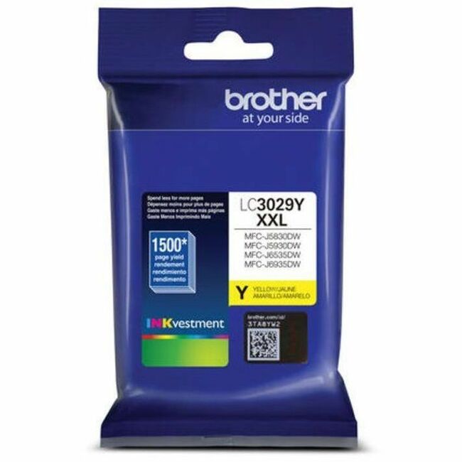 Brother INKvestment Original Super High (XXL Series) Yield Inkjet Ink Cartridge - Yellow Pack LC3029YS