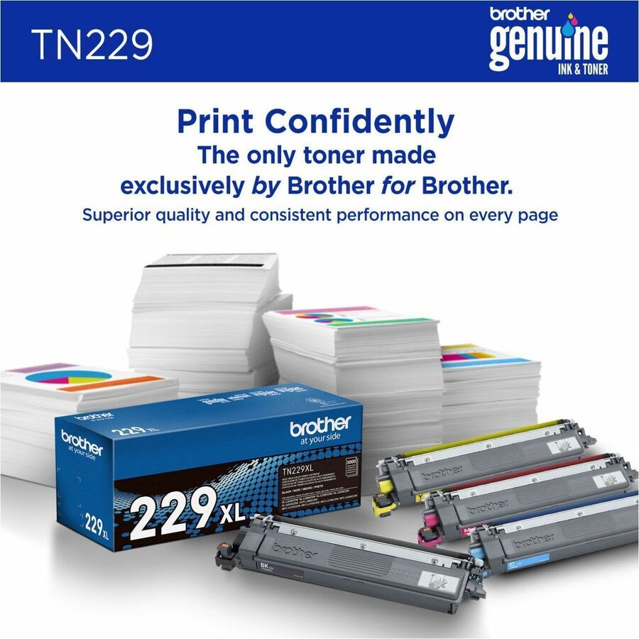 Brother Original Standard Yield Laser Toner Cartridge - Yellow - 1 Each TN229Y