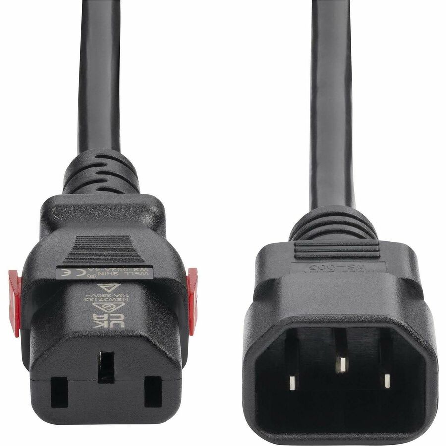 StarTech.com 4ft (1.2m) Power Extension Cord, IEC 60320 C14 to Locking C13, PDU Power Cord, 10A 250V, 18AWG, UL Listed 87L3-8400-POWER-CORD