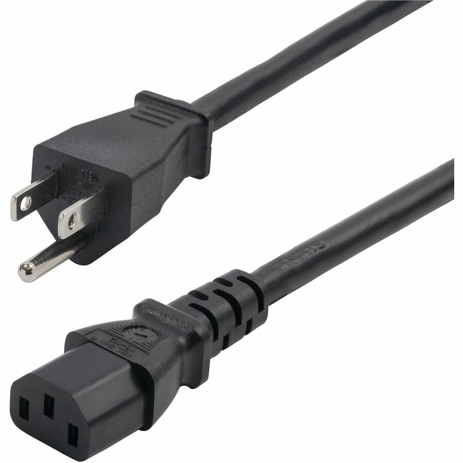 StarTech.com 8ft (2.4m) Computer Power Cord, NEMA 5-15P to IEC 60320 C13 AC Power Cable, 13A 125V, 16AWG, UL Listed 271B-6800-POWER-CORD