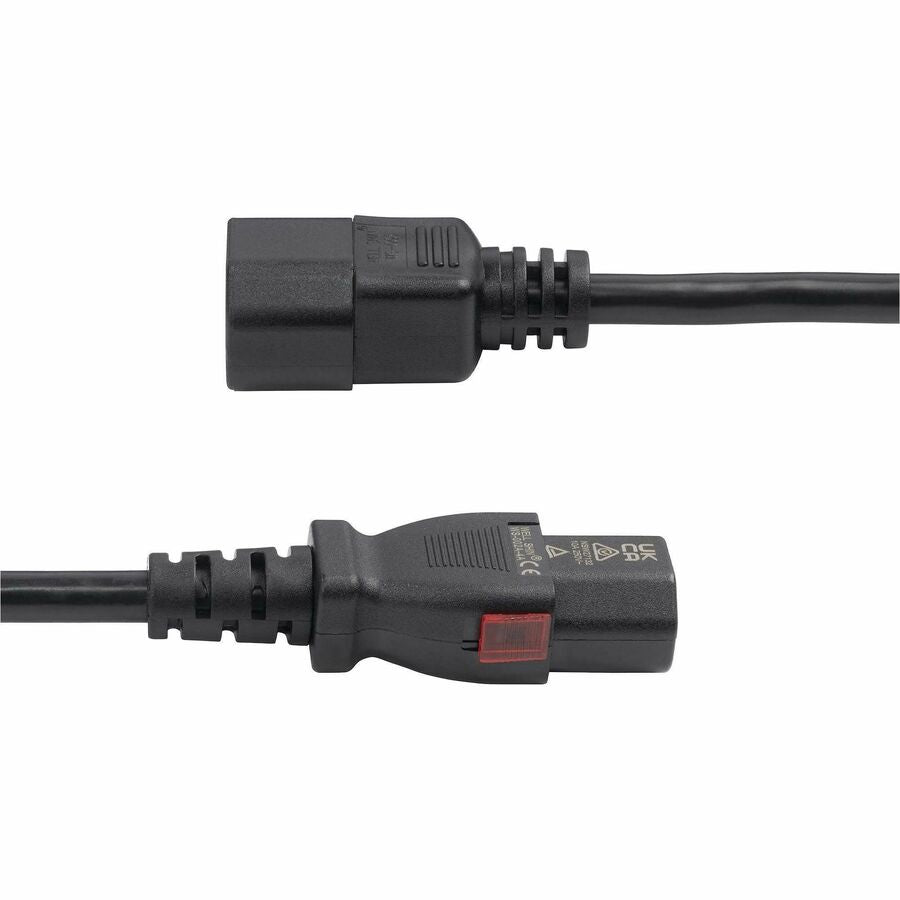 StarTech.com 10ft (3m) Power Extension Cord, IEC 60320 C14 to Locking C13, PDU Power Cord, 10A 250V, 18AWG, UL Listed 87L3-8A00-POWER-CORD