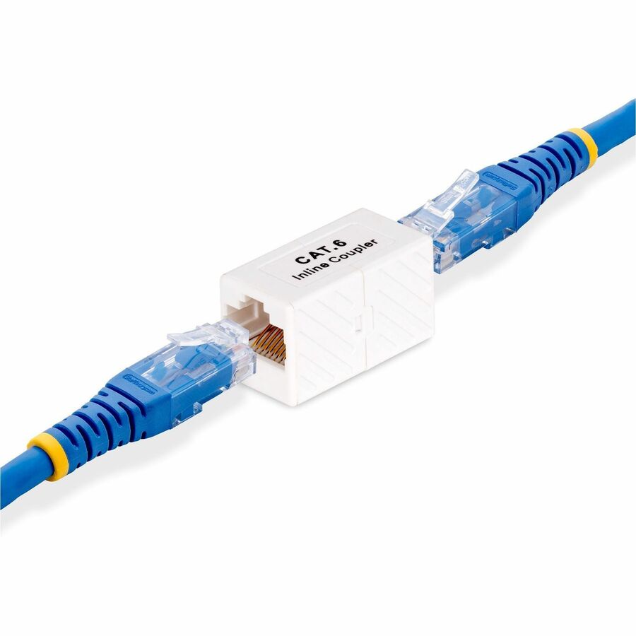 StarTech.com RJ45 Coupler, Inline Cat6 Coupler, Female to Female (F/F) T568 Connector, Unshielded Ethernet Cable Extension IN-CAT6-COUPLER-U1