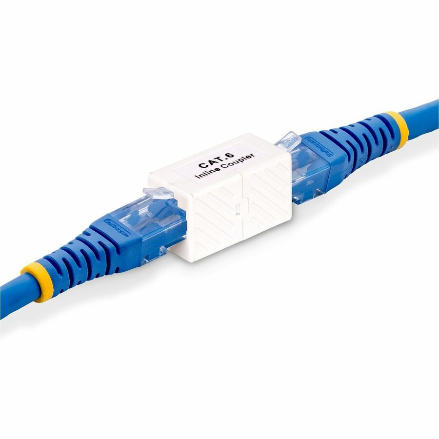 StarTech.com RJ45 Coupler, Inline Cat6 Coupler, Female to Female (F/F) T568 Connector, Unshielded Ethernet Cable Extension IN-CAT6-COUPLER-U1