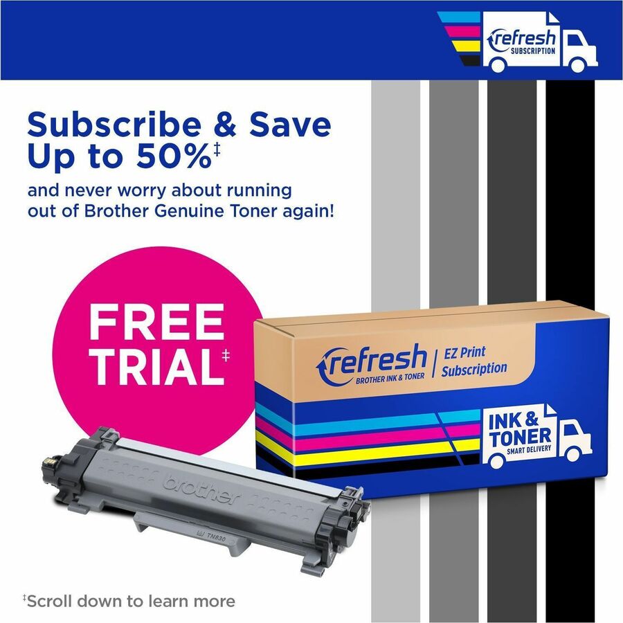 Brother Original Laser Toner Cartridge - Black - 1 Each TN830XL