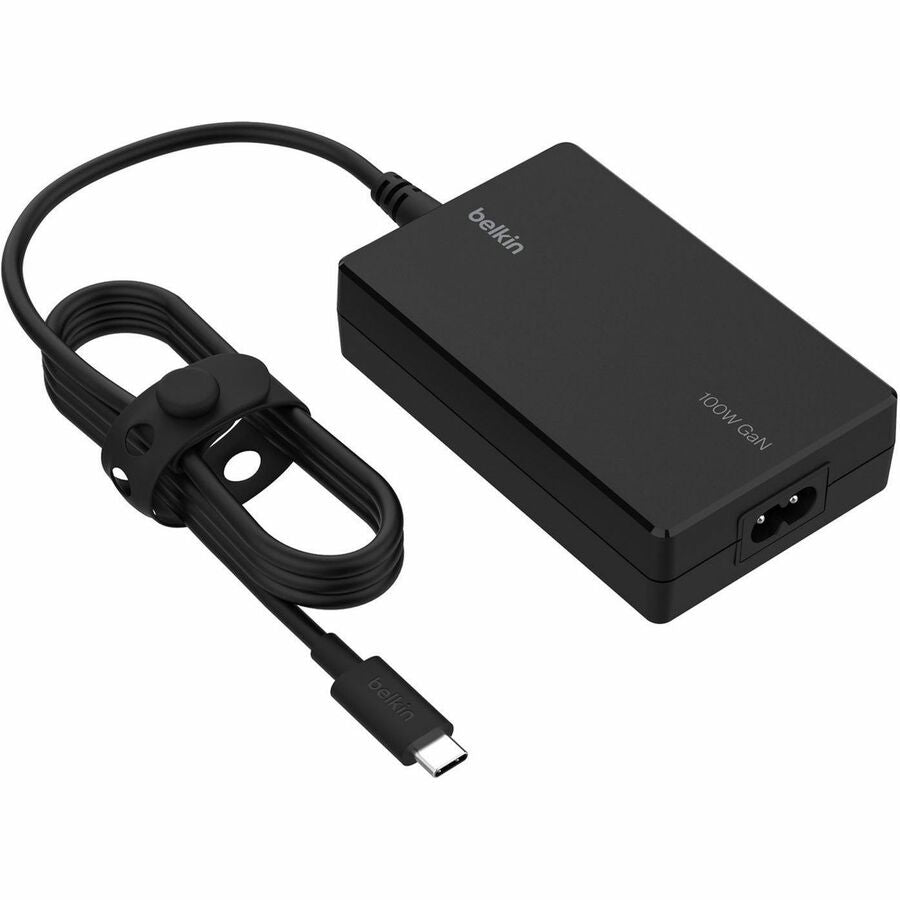 Belkin Portable USB-C Core GaN Power Adapter - 100W - w/ 8ft Power Cable - Laptop Charger - Black INC016TTBK