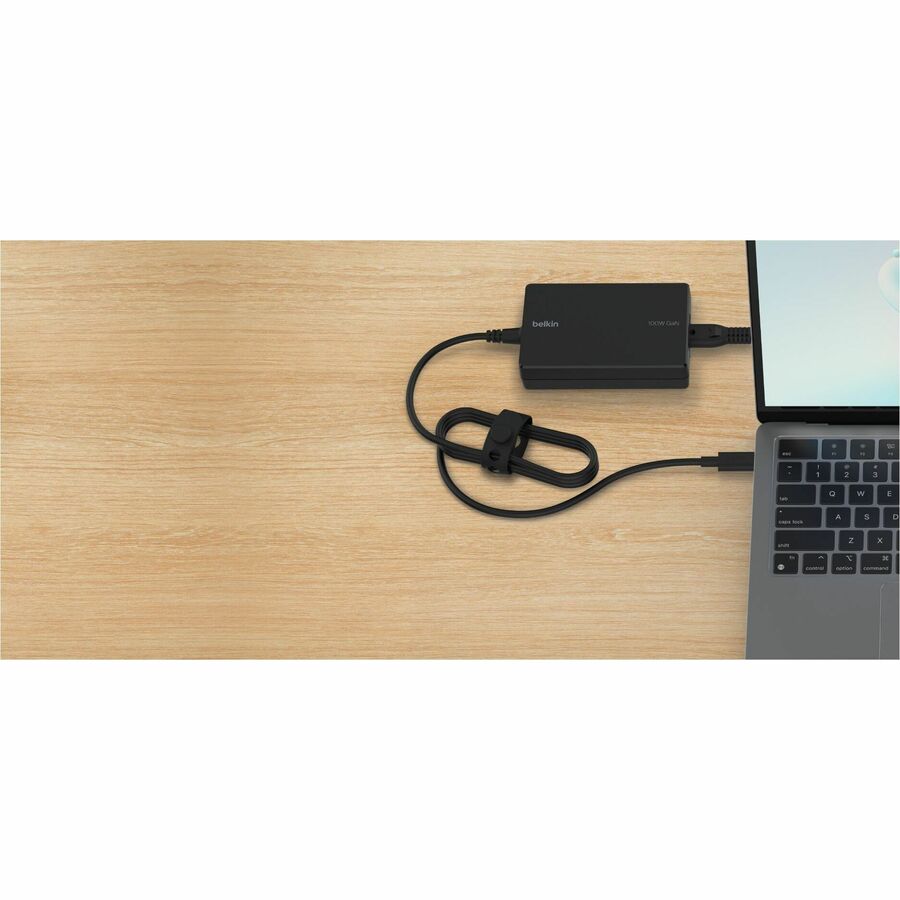 Belkin Portable USB-C Core GaN Power Adapter - 100W - w/ 8ft Power Cable - Laptop Charger - Black INC016TTBK