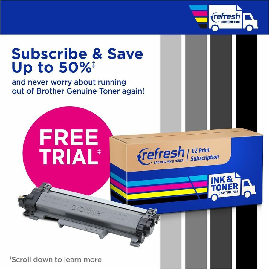 Brother Original High Yield Laser Toner Cartridge - Twin-pack - Black - 2 / Pack TN830XL2PK