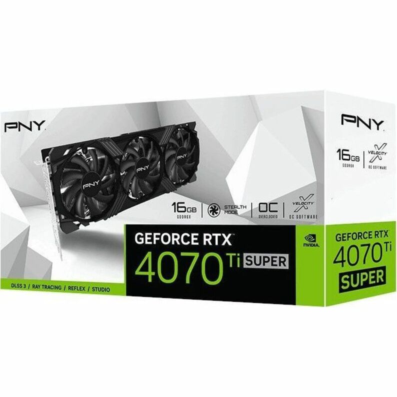 PNY NVIDIA GeForce RTX 4070 Ti SUPER Graphic Card - 16 GB GDDR6X VCG4070TS16TFXPB1-O