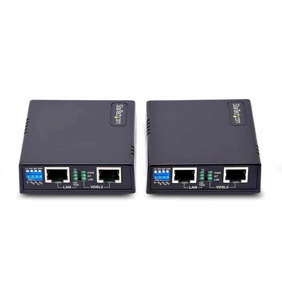 StarTech.com VDSL2 Ethernet Extender Kit over Single Pair Wire, Up to 0.6mi (1km) LAN Repeater over RJ11/CAT5e/CAT6, Replaces 110VDSLEXT VDSL-LAN-EXTENDER-1G