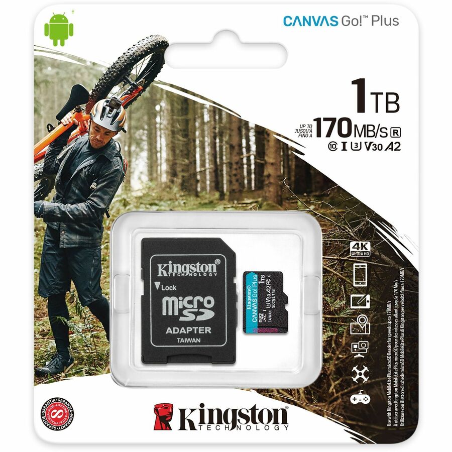 Kingston Canvas Go! Plus 1 TB Class 10/UHS-I (U3) V30 microSDXC SDCG3/1TB