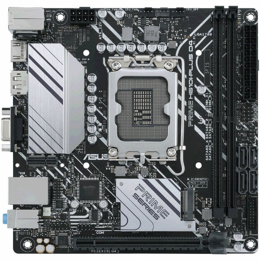 Asus Prime PRIME H610I-PLUS D4-CSM Desktop Motherboard - Intel H610 Chipset - Socket LGA-1700 - Mini ITX PRIME H610I-PLUSD4-CSM