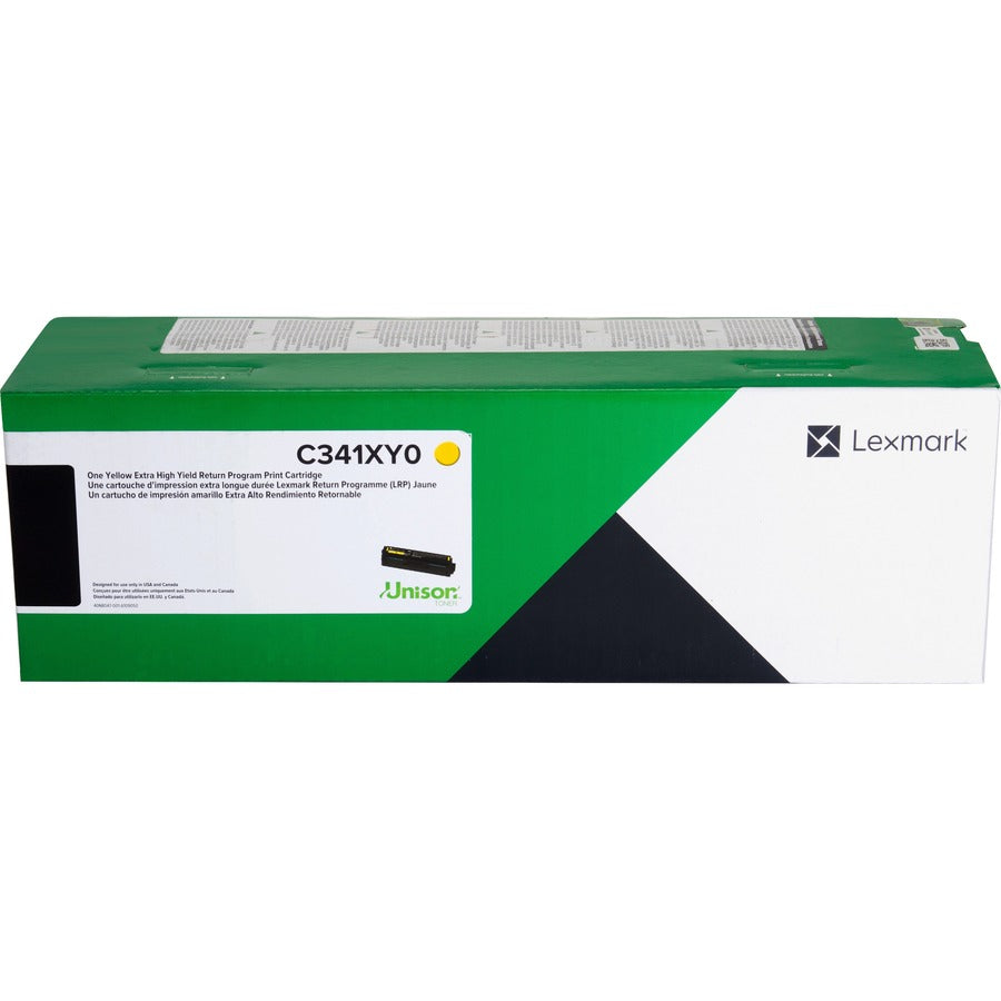 Lexmark Unison Original Extra High Yield Laser Toner Cartridge - Yellow - 1 Each C341XY0