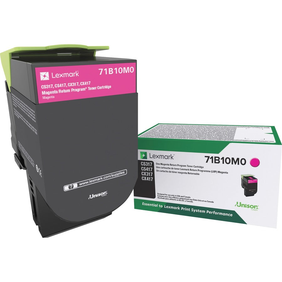 Lexmark Original Laser Toner Cartridge - Magenta - 1 Each 71B10M0