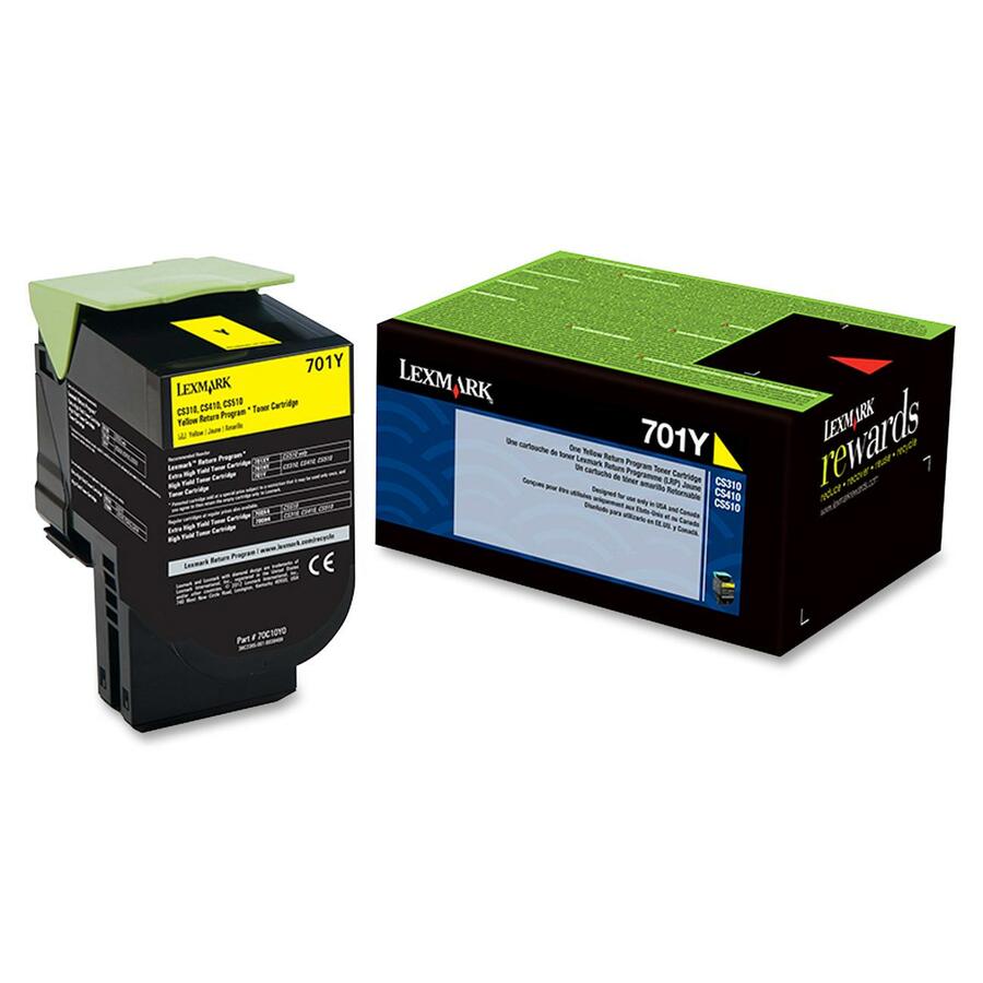 Lexmark 701Y Toner Cartridge 70C10Y0