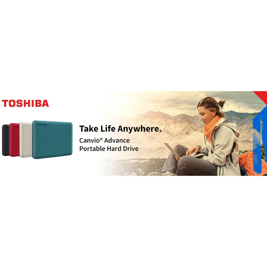 Toshiba Canvio Advance HDTCA20XK3AA 2 TB Portable Hard Drive - External - Black HDTCA20XK3AA