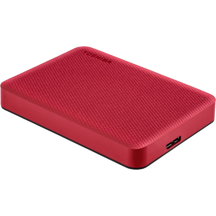 Toshiba Canvio Advance HDTCA40XR3CA 4 TB Portable Hard Drive - External - Red HDTCA40XR3CA