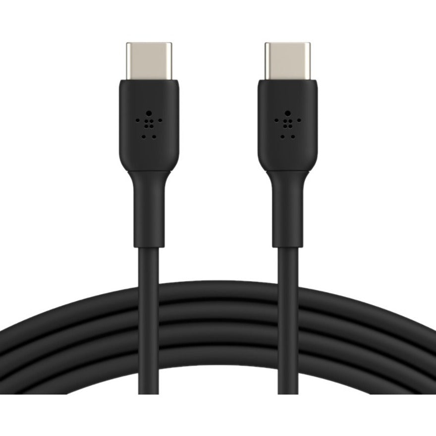 Belkin 60W USB-C to USB-C Cable - 480 Mbps - PVC - M/M - 1m/3.3ft - Black CAB003BT2MBK