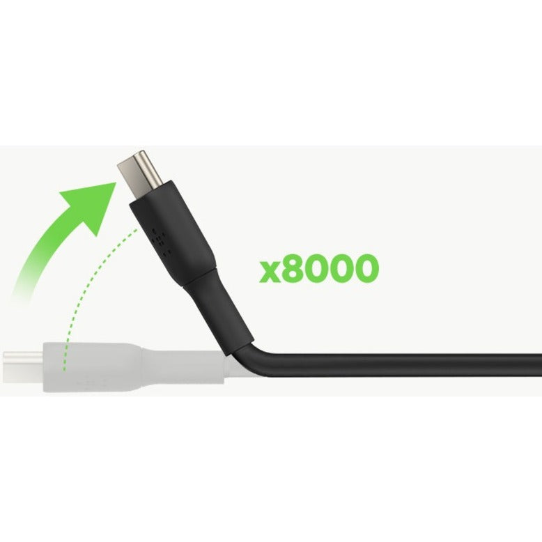 Belkin 60W USB-C to USB-C Cable - 480 Mbps - PVC - M/M - 1m/3.3ft - Black CAB003BT2MBK