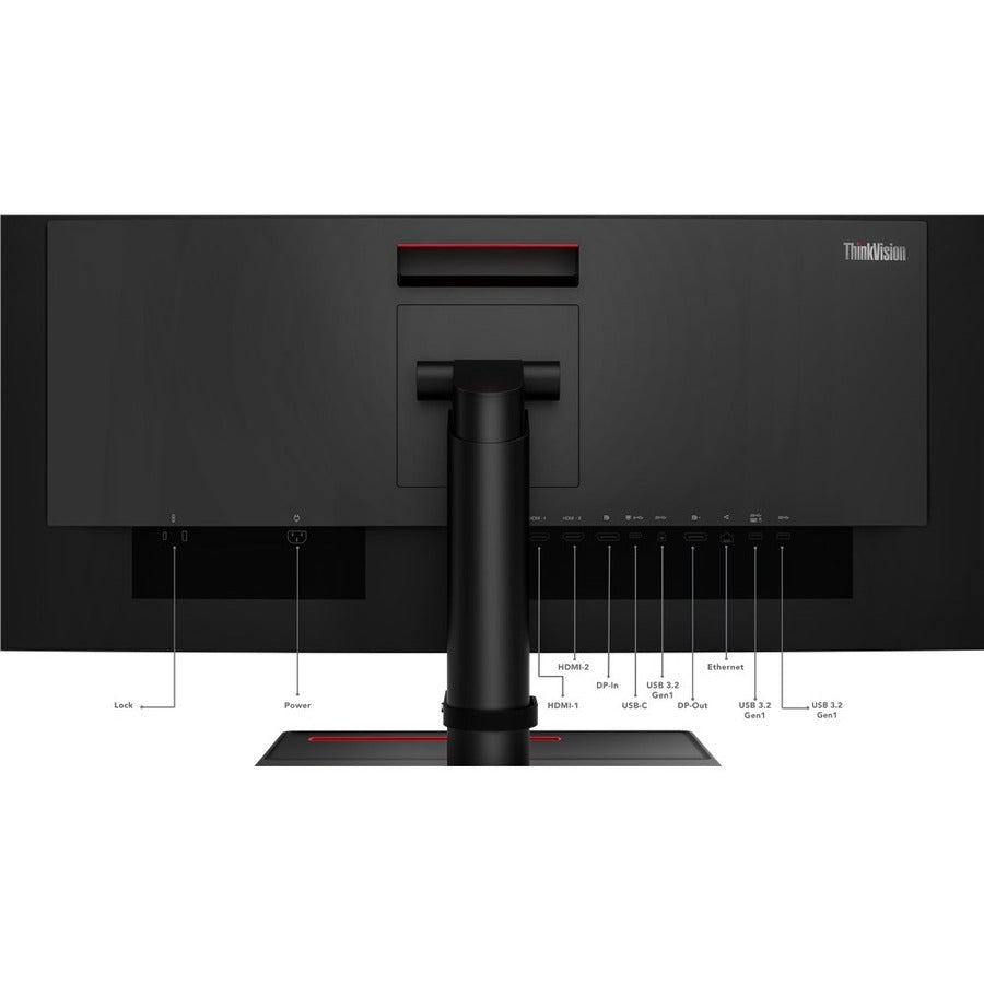 Lenovo ThinkVision P34W-20 34" Class UW-QHD Curved Screen LCD Monitor - 21:9 - Raven Black 62DCRAR3US