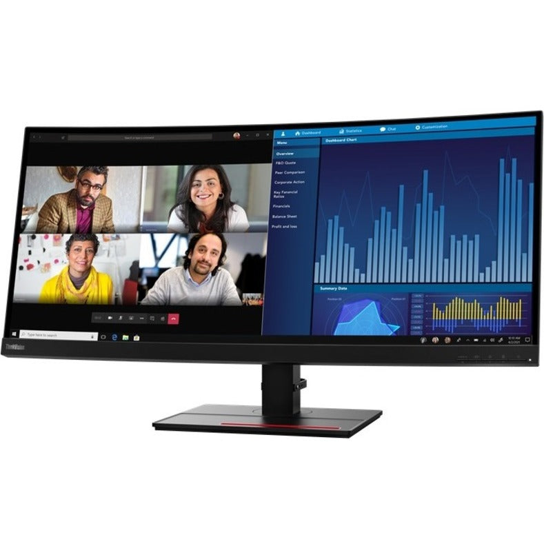 Lenovo ThinkVision P34W-20 34" Class UW-QHD Curved Screen LCD Monitor - 21:9 - Raven Black 62DCRAR3US