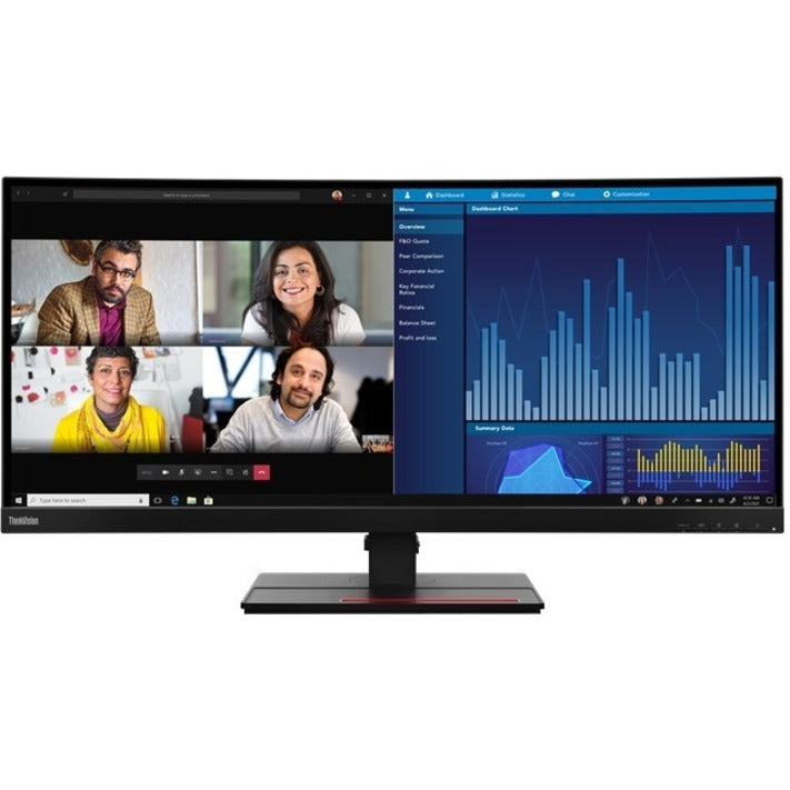 Lenovo ThinkVision P34W-20 34" Class UW-QHD Curved Screen LCD Monitor - 21:9 - Raven Black 62DCRAR3US