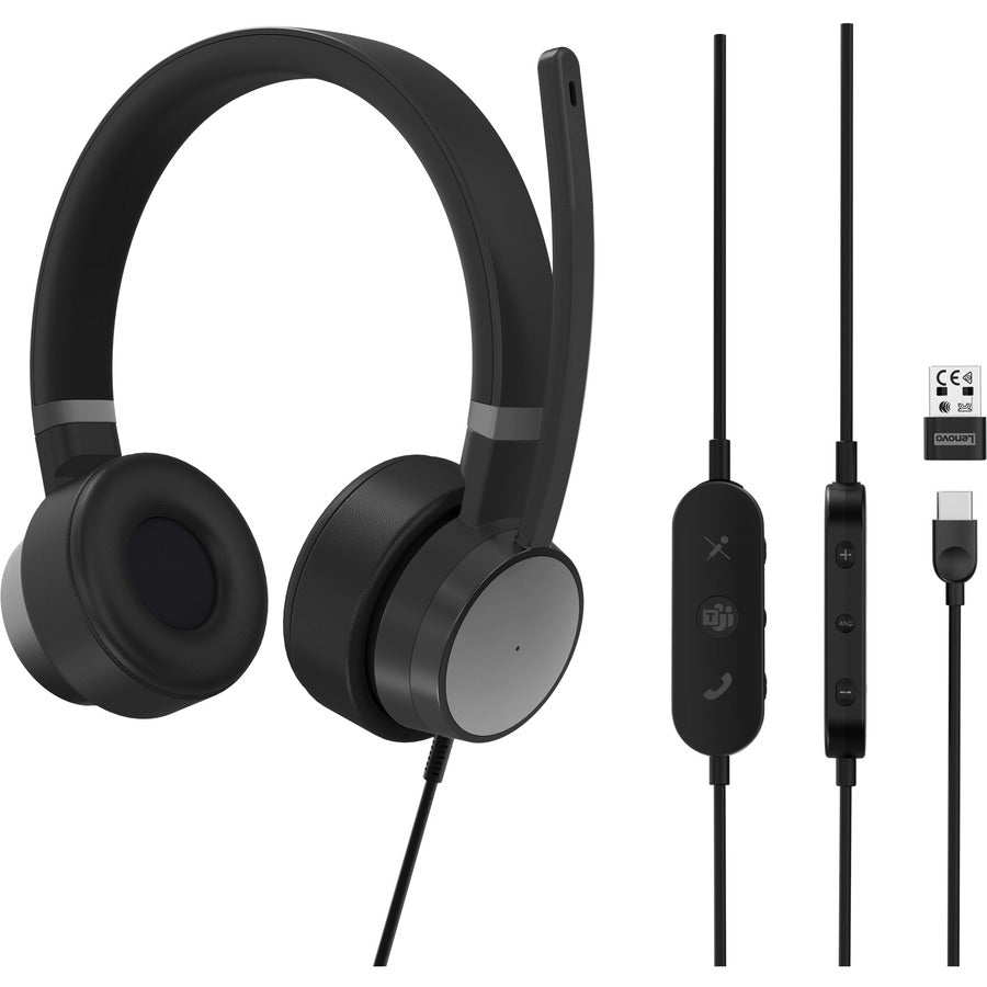 Lenovo Go Wired ANC Headset (Thunder Black) 4XD1C99223