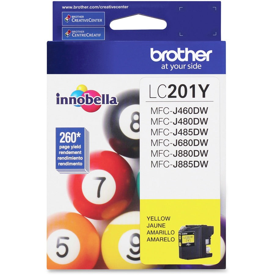 Brother Innobella LC201 Original Standard Yield Inkjet Ink Cartridge - Yellow - 1 Each LC201YS