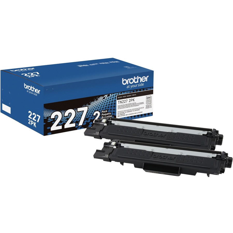 Brother TN227 Original High Yield Laser Toner Cartridge - Twin-pack - Black - 2 / Box TN227 2PK