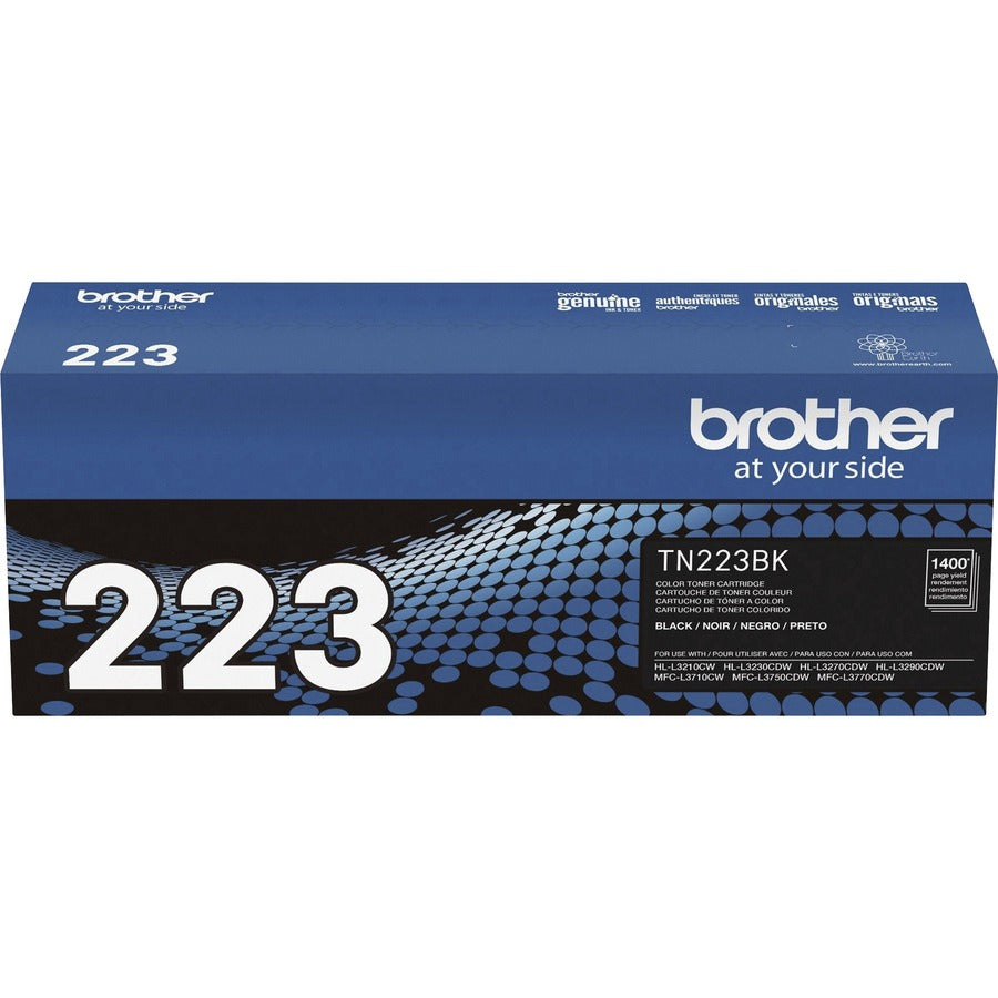 Brother TN-223BK Original Standard Yield Laser Toner Cartridge - Black - 1 Each TN223BK