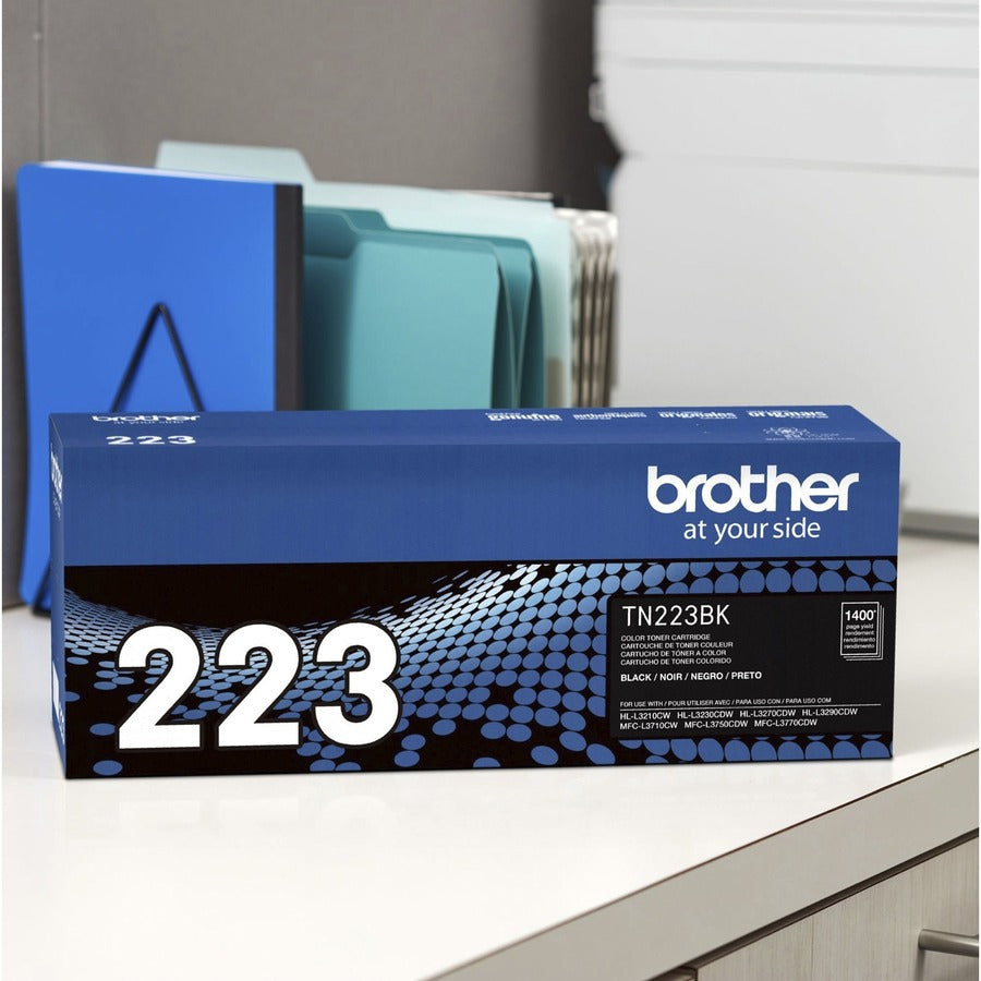 Brother TN-223BK Original Standard Yield Laser Toner Cartridge - Black - 1 Each TN223BK