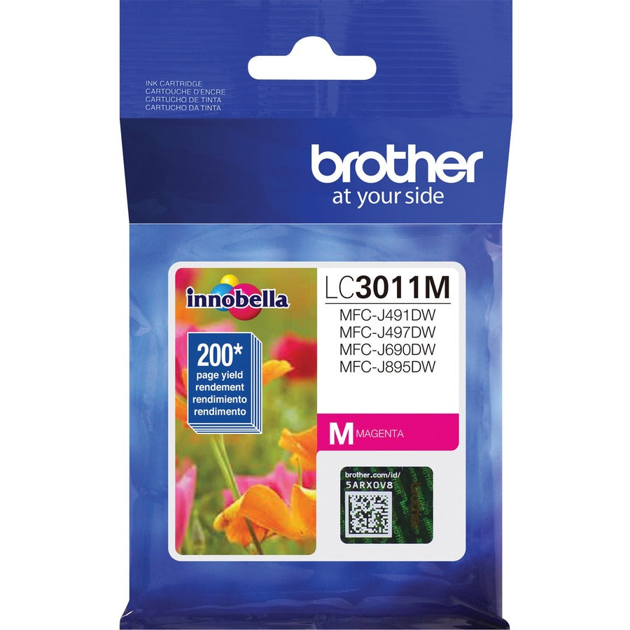 Brother LC3011MS Original Standard Yield Inkjet Ink Cartridge - Single Pack - Magenta - 1 Each LC3011MS