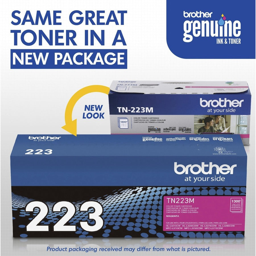 Brother TN-223M Original Standard Yield Laser Toner Cartridge - Magenta - 1 Each TN223M