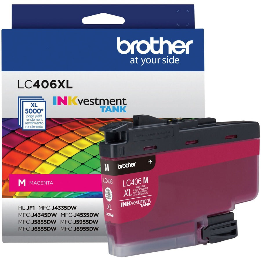 Brother INKvestment LC406XLM Original High Yield Inkjet Ink Cartridge - Single Pack - Magenta - 1 Each LC406XLMS