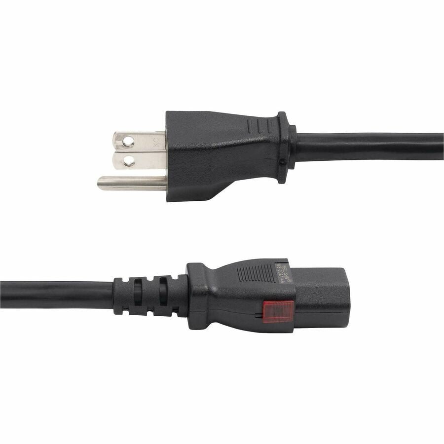 StarTech.com 12ft (3.6m) Heavy Duty Power Cord, NEMA 5-15P to Locking C13 AC Power Cable, 15A 125V, 14AWG, UL Listed 27LC-4B00-POWER-CORD
