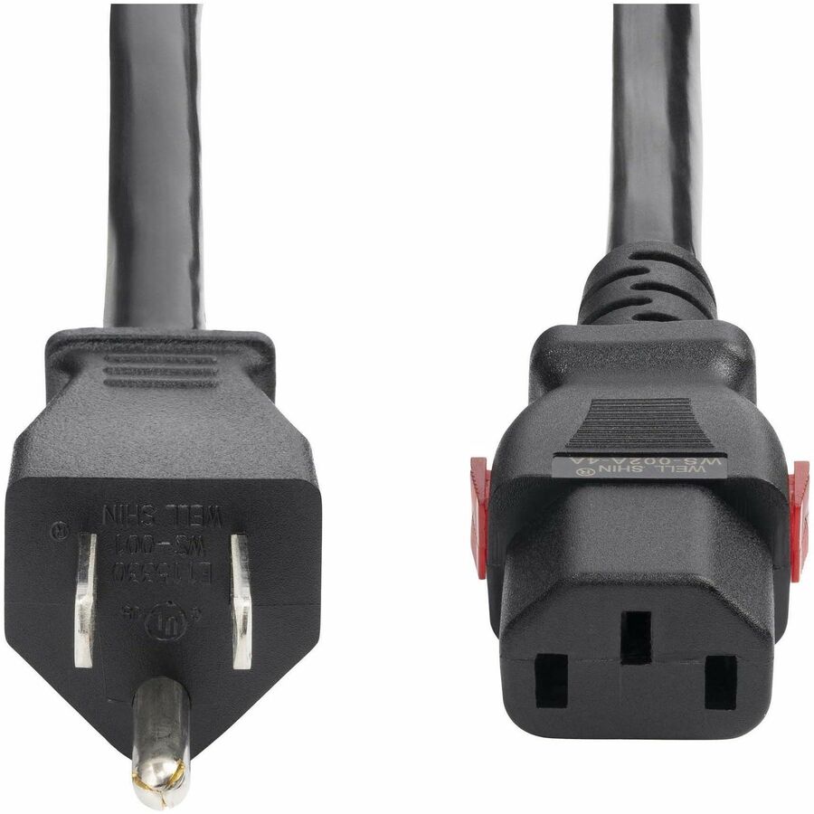 StarTech.com 12ft (3.6m) Heavy Duty Power Cord, NEMA 5-15P to Locking C13 AC Power Cable, 15A 125V, 14AWG, UL Listed 27LC-4B00-POWER-CORD