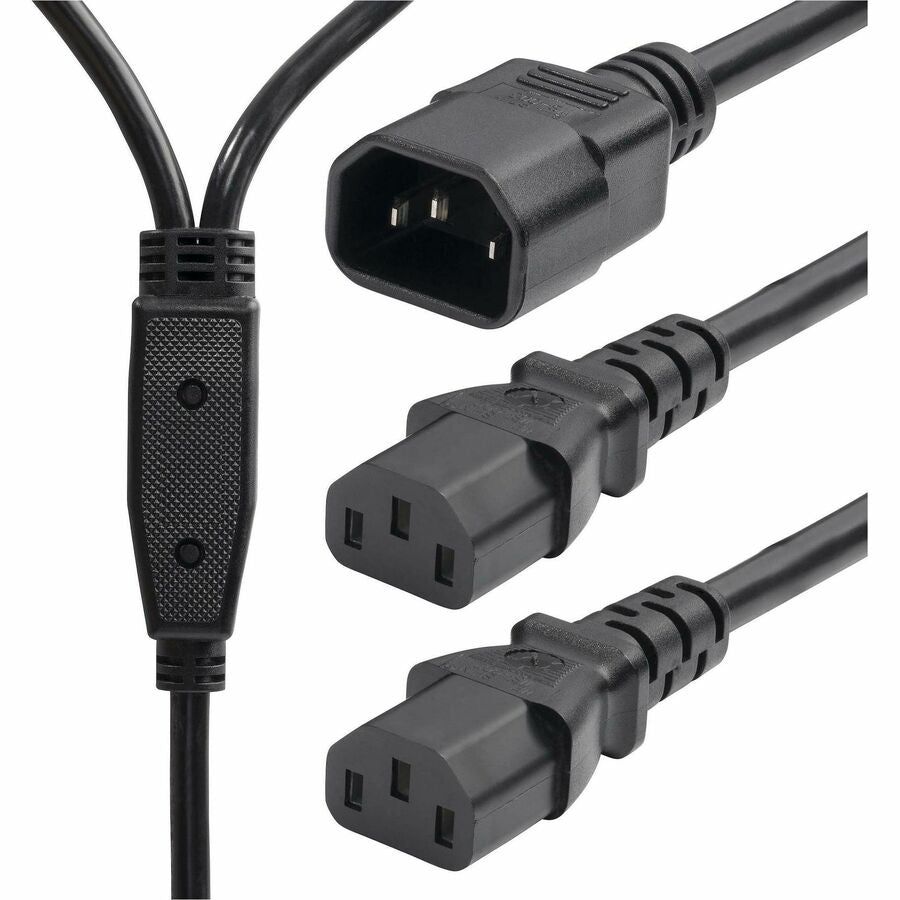 StarTech.com 6ft (1.8m) Power Cord Splitter, IEC 60320 C14 to 2x C13 AC Power Cable, 10A 250V, 18AWG, UL Listed 8723-8600-POWER-CORD