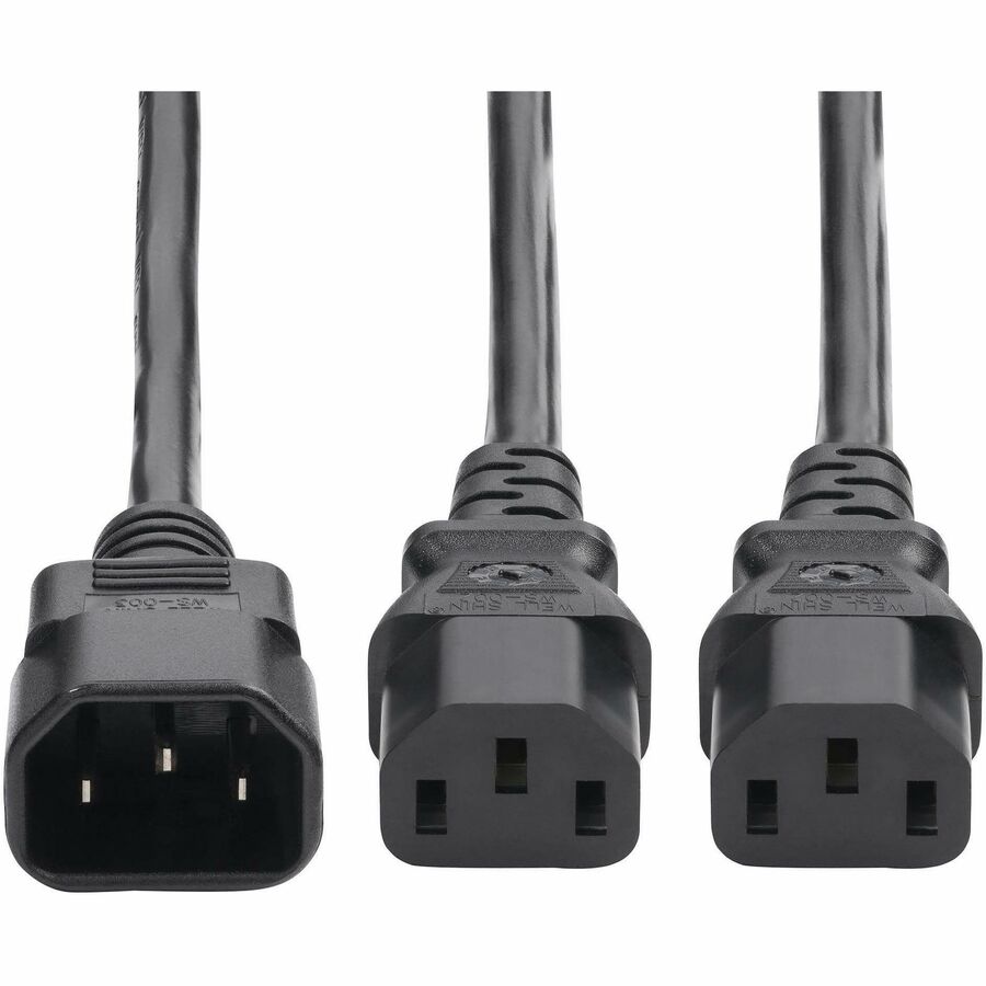 StarTech.com 6ft (1.8m) Power Cord Splitter, IEC 60320 C14 to 2x C13 AC Power Cable, 10A 250V, 18AWG, UL Listed 8723-8600-POWER-CORD