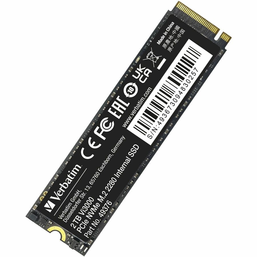 Verbatim Vi3000 2 TB Solid State Drive - M.2 2280 Internal - PCI Express NVMe (PCI Express NVMe 3.0 x4) 49376