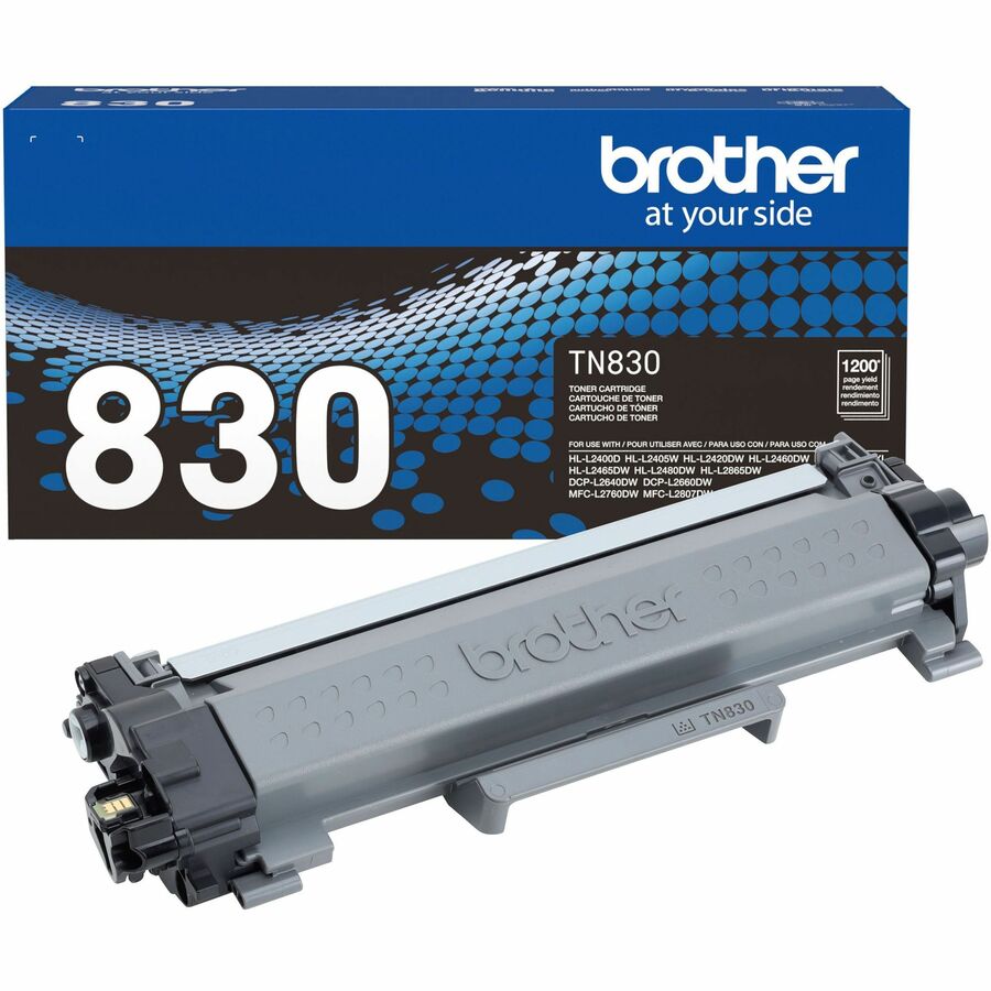 Brother Original Standard Yield Laser Toner Cartridge - Black - 1 Each TN830