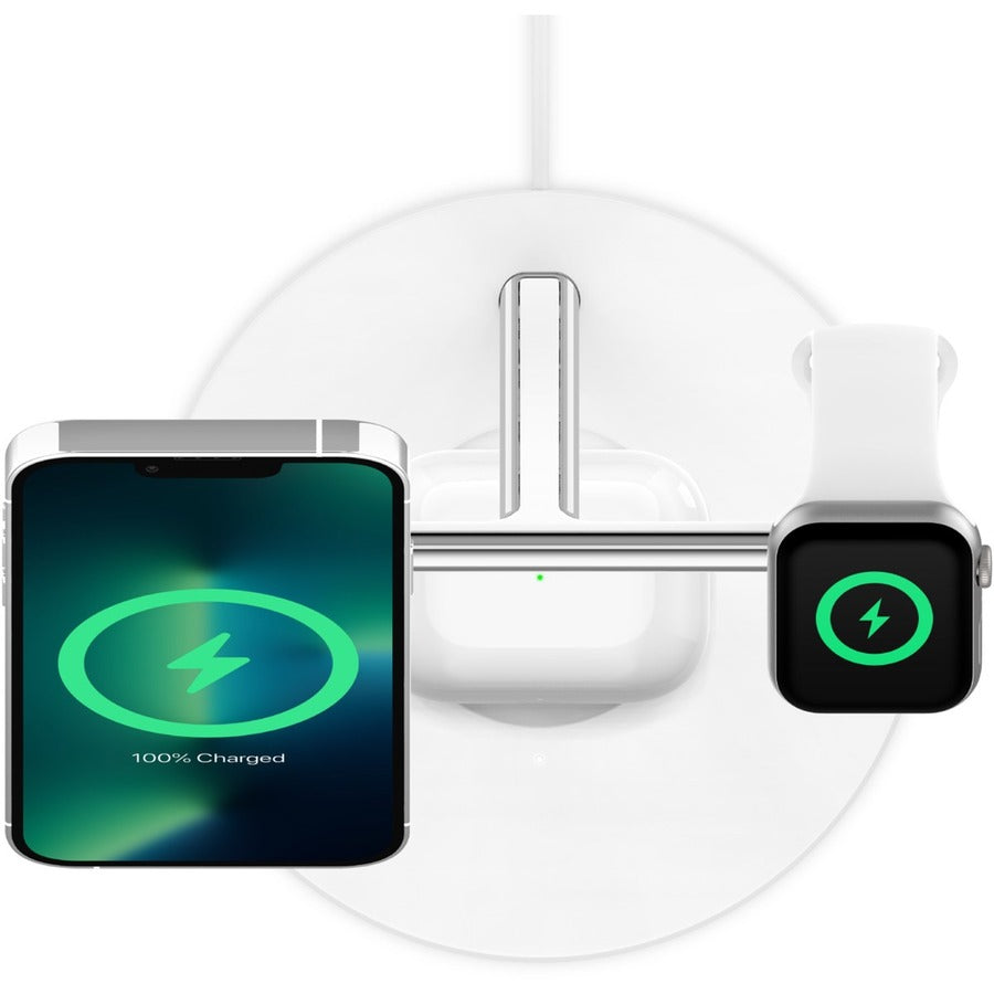 Belkin BoostCharge Pro 3-in-1 Wireless Charger with Official MagSafe Charging 15W WIZ017TTWH