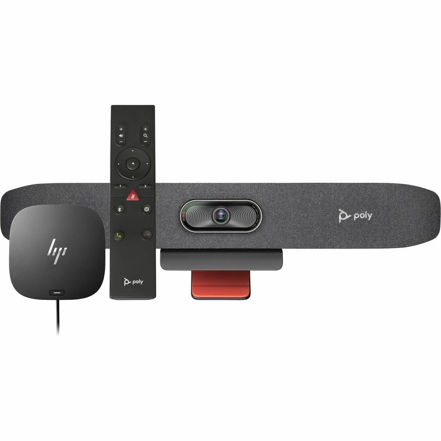 Poly Studio R30 USB Video Bar and BT Remote with HP USB-C Dock G5 9U3U1AA