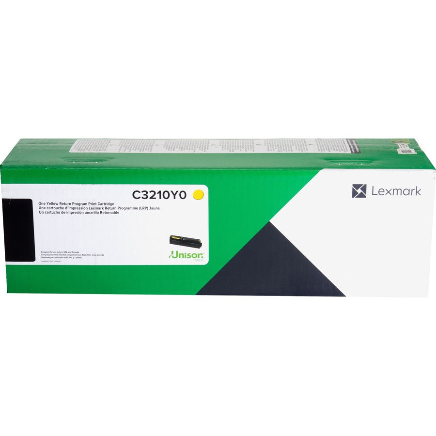 Lexmark Original Laser Toner Cartridge - Yellow - 1 Each C3210Y0