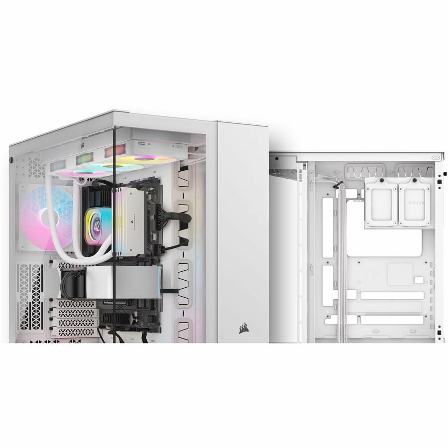 Corsair iCUE LINK 6500X RGB Mid-Tower ATX Dual Chamber PC Case - White CC-9011270-WW