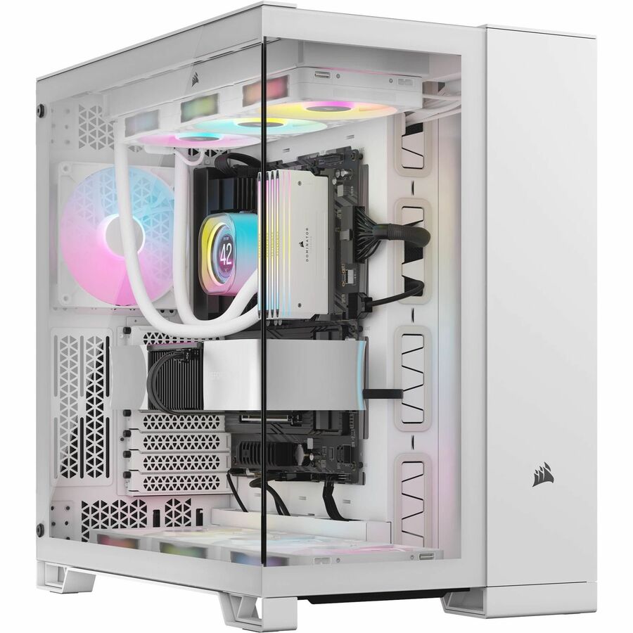 Corsair iCUE LINK 6500X RGB Mid-Tower ATX Dual Chamber PC Case - White CC-9011270-WW