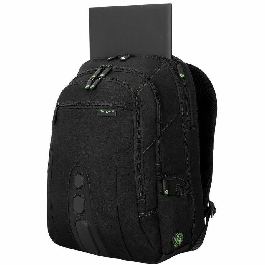 Targus Spruce EcoSmart TBB013US Carrying Case (Backpack) for 15.6" to 16" Notebook - Black/Green - TAA Compliant TBB013US