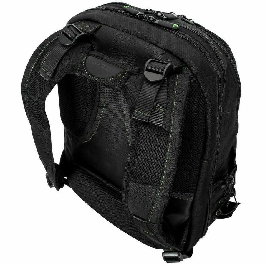 Targus Spruce EcoSmart TBB013US Carrying Case (Backpack) for 15.6" to 16" Notebook - Black/Green - TAA Compliant TBB013US