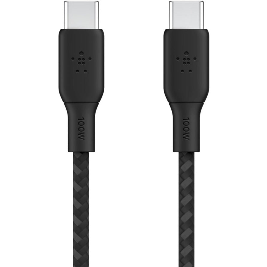 Belkin BoostCharge USB-C to USB-C Cable 100W - (2 meter / 6.6 foot, Black) CAB014BT2MBK