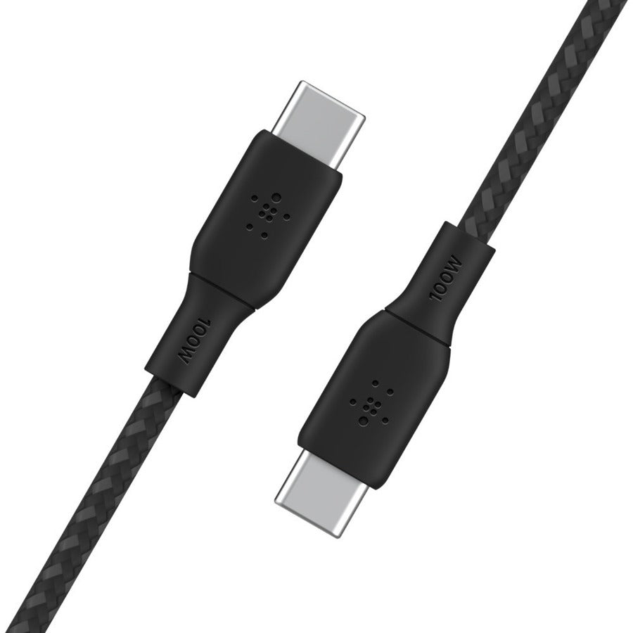 Belkin BoostCharge USB-C to USB-C Cable 100W - (2 meter / 6.6 foot, Black) CAB014BT2MBK