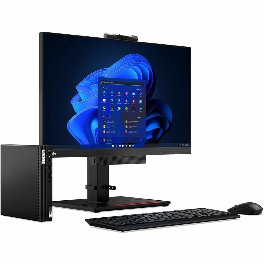 Lenovo ThinkCentre M80q Gen 3 11U10054US Desktop Computer - Intel Core i5 12th Gen i5-12500T - vPro Technology - 16 GB - 256 GB SSD - Tiny - Black 11U10054US